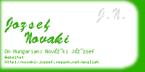 jozsef novaki business card